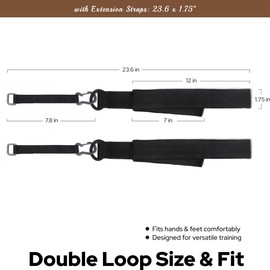 AlweizU Pilates Loops Compatible with Speediance Smart Home Gym Equipment, Double Loop Pilates Straps for Reformer Machine, Soft Padding, Pilates Accessories with Extension Straps 2PCS