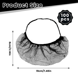 100 Pcs Disposable Beard Nets Food Service, Breathable Nylon Hair Nets for Food Service Workers, Nylon Protective Beard Beard Mask with Single Loop for Men Facial Hair