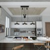 WINSOON 3 Light Industrial Pendant Light, Pulley Pool Table Light