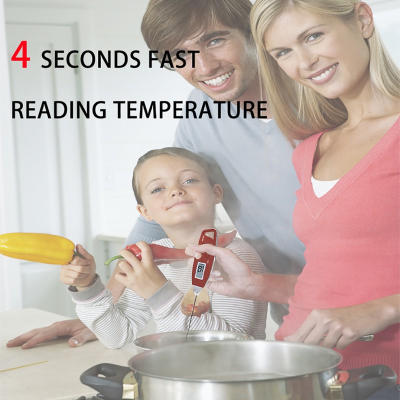 Kitchen Meat Thermometer Waterproof Cooking Thermometer Fork Hanging Water Milk