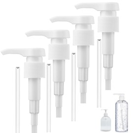 TJYAEKLTD Pack of 4 Dosing Pump 1 L Syrup for Best Body Nutrition, Syrup Dispenser, Reusable, Pump Attachment Shampoo Pump Dispenser Pump Head for 28/410 Thread Container Bottle