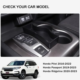 HIRUFAIT Gear Shift Organizer Tray for Honda Pilot 2016-2022/ Ridgeline 2020-2023/ Passport 2019-2023, Console Gear Shifter Storage Box Accessories ABS Material