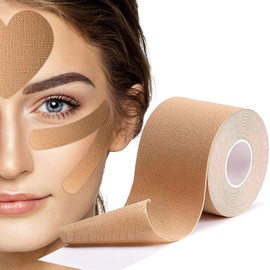 Cinta facial para arrugas, parches antiarrugas durante la noche, cinta para estiramiento facial, cinta para cuello, cinta facial, cinta kinesiológica para frente, ceño fruncido, 11 líneas, línea de