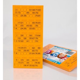 Bingo Ticket Block System 15 of 90 Balls (Orange)