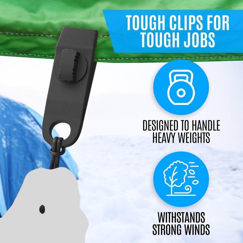24 Pack - 12 Pcs Heavy Duty Tarp Clips &