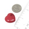 Innovative Surface Art Red Jade Stone Heart with Dark Imperfections