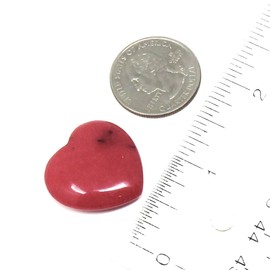 Innovative Surface Art Red Jade Stone Heart with Dark Imperfections - Set of 3 - Decorative Set - Valentines - Love - Some Slight Divots - Fun Pocket Stones - Gifts - Party - Wedding (25mm)