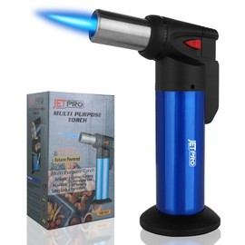 JETPRO Butane Torch Lighter One-hand Operation Kitchen Cooking Torch for BBQ Baking Cream (Butane Gas NOT Pre-filled)