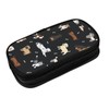 Perinsto Cute Dogs Animals Pencil Case Big Capacity Multi Compartment