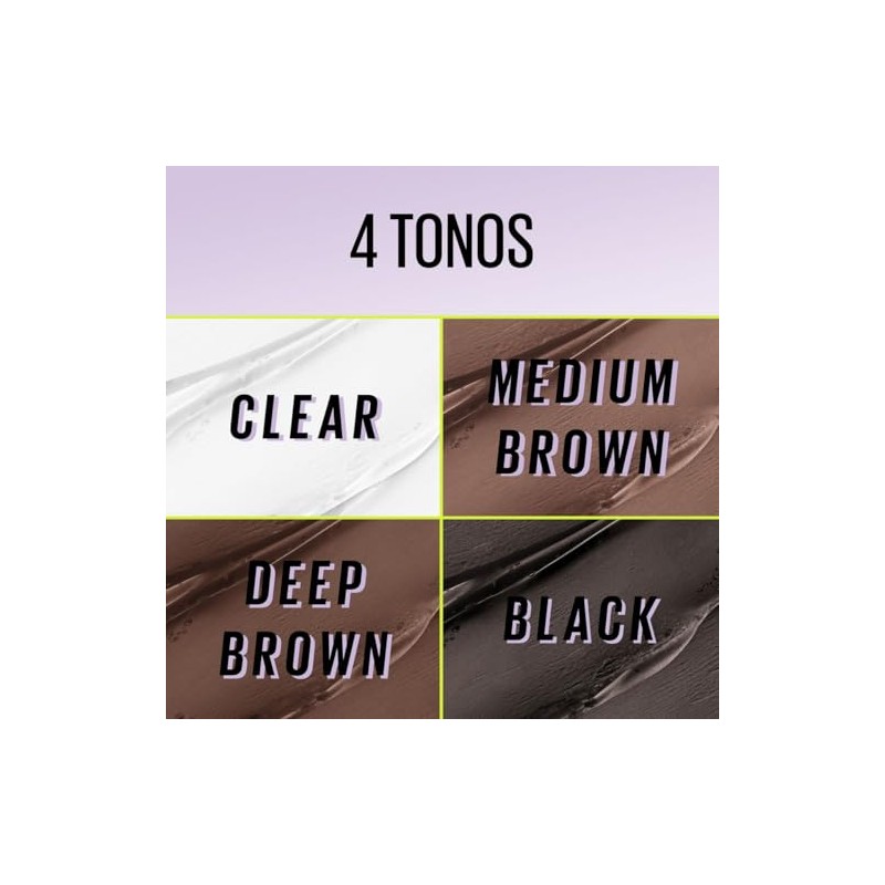 Maybelline Nuevo Gel de cejas de larga duración, efecto laminado,