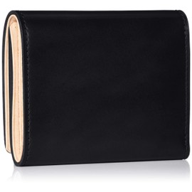 Prairie Natural Cordovan Smart Compact Prairie Ginza Trifold Wallet with Coin Pocket, Black