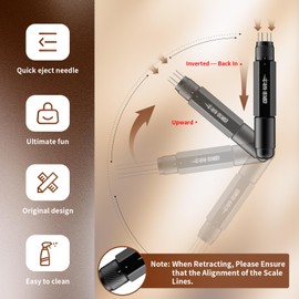 MHW-3BOMBER WDT Tool Espresso Distribution Tool Retractable Espresso Coffee Stirrer, Adjustable Range Coffee Distributor for Barista, Magnetic Store, 0.4mm 8 Needles with 8 Extra, Pink, T6191-OS