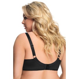 Gorsenia K357 Blanca Underwired Semi Padded Bra Lace Made in EU, Black,50B