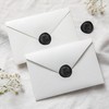 PONATIA Black Wax Seal Stickers - Wedding Invitation Seal Stickers,