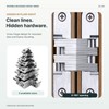 180 Degree Invisible Concealed Cross Door Hinge, Metal Hidden Folding