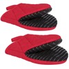 Puppet Mini Oven Mitts Red Cotton Silicone Non-Slip Short Sleeve