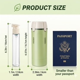 Juego de botellas dispensadoras de viaje 4 en 1 con ventosa de montaje en pared, bomba de bloqueo a prueba de fugas, recipientes de viaje ligeros compatibles con TSA – champú acondicionador loción de
