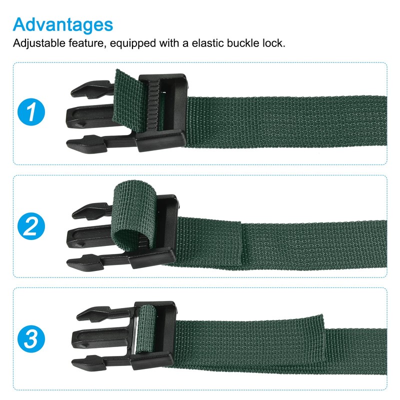 sourcing map Utility Strap with Buckle 1x40 Inch Polyester Quick