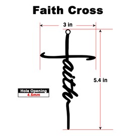 SOULSIO Decorative Faith Cross Black |Metal Spiritual Cross Home Decor | Religious Self Hanging Cross with base |Best for Home, Office and As a Gift | Religious, Spiritual Gifts
