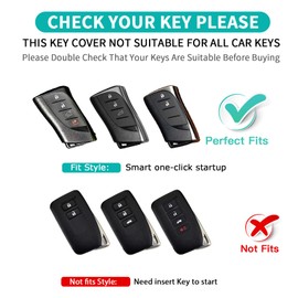 MILD EAST Key Fob Cover Fit for Lexus, 4 Buttons TPU Protection Key Case Compatible with 2018-2025 ES250 ES300h ES350 RX350 UX200 LS500 LS500H LC500 LC500h NX250 NX350 GX550 TX (Silver/Black)