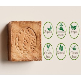 Original Aleppo Soap 50% / 50% Olive Oil / Laurel Oil - PH Value 8 - Test Rating: Very Good