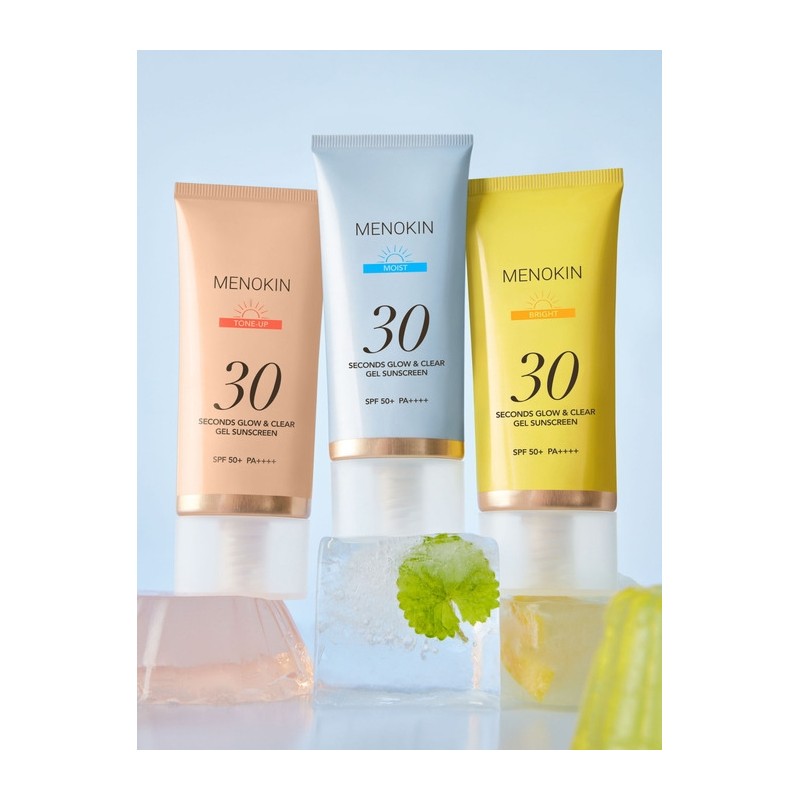 Menokin 30 Second Glow & Clear Gel Sunscreen Moist /