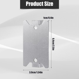 50pcs Nail Plates for Studs, 2.5x1.5 Inch Strong Steel Nail Guards Electrical Pointed Nails Guards with Nail Holes Anti-Nail Protector Plate for Protecting Pipes Conduits Wires (Silver)