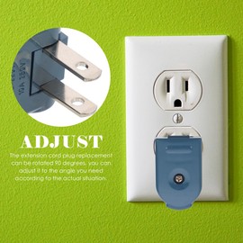 Housoutil 6PCS Extension Cord Replacement Plug, 10a 125v Us Standard Rotatable Electrical Plug for Small Appliances Power Supply Board Small Appliances Lighting DIY Projects