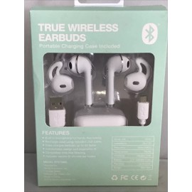 Sentry True Wireless Earbuds With Portable Charging Case, White