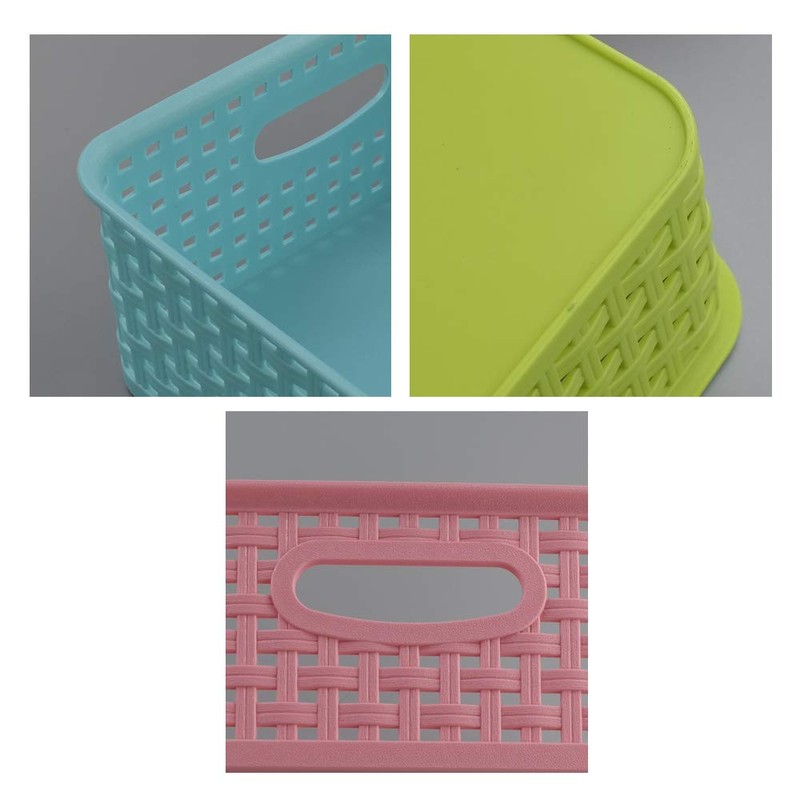 EudokkyNA Cesta de Rectangular, 3 Paquetes de Cesta de Almacenamiento