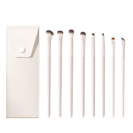 Akkerds アイシャドウブラシ 8本セット メイクブラシ アイメイク ナイロン 化粧ブラシ 超柔らかい 上質なメイクブラシ 多機能 メイク道具 日常の化粧 (ホワイト)