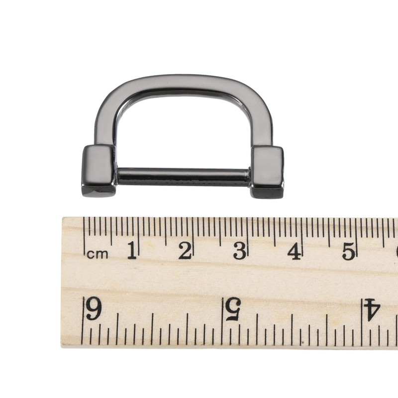 sourcing map 25mm(0.98") U Shape Horseshoe D-Rings Screw-in Buckle for