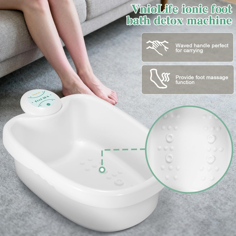 VnioLife Ionic Foot Bath Detox Machine, foot detox machine, with