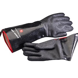 Body Armor 17" Heavy Duty Neoprene Safety Gloves handles up to 500° F and used with Fryers, Smokers and Grilling