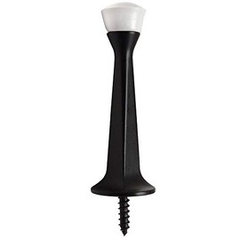 10 Pack - Designers Impressions Matte Black Heavy Duty Solid Rigid Door Stop w/White Rubber Tip : 6752