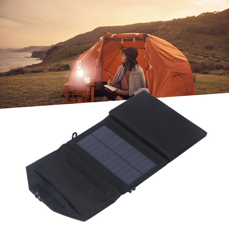 Solar Panel 15W 5V Dual USB Output Portable Folding Solar