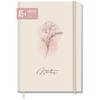 paper&you® Notebook A5+ Lined with Elastic Band "Dainty Flower" 156