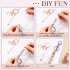 Tondiamo 12 Pcs Beadable Keychains Bars Bulk Blank Beaded Metal