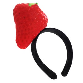 VICASKY Strawberry Party Headband for Women Facial Headband for Spa Makeup and Shower Soft Comfortable Material Fun Accessory for Birthdays and Costume Parties