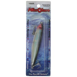 Mirrolure Mirrominnow - Señuelo de Pesca con Anzuelo, Parte Trasera Verde/Vientre Blanco, 3-1/4 Pulgadas