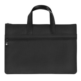 A4 Zipper Document Bag Portable Document Folder Pouch Lightweight Business Briefcase Bag Office Handbag Paper Storage Organiser File Bag for Files Folder Document for Women Men Business Meeting Office