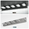 Ship in USA,31" Modern Chrome 5-Light LED Vanity Light,Square Acrylic