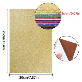 Glitter Cardstock, 10 Sheets A4 Glitter Craft Paper for Making Cards, Wrapping Gifts, Decorating Scrapbooks (10 Colors)