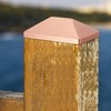 Blulu 4 Pcs 4''x6'' (Actual 3.5''x5.5'') Solid Copper Pyramid Post