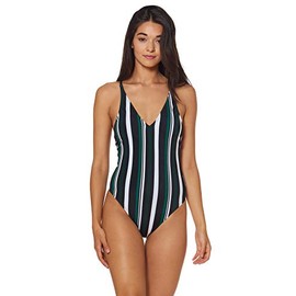 Dolce Vita Women's X-Back One Piece Swimsuit Swimsuit Black/Jungle/White S