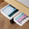 YANGLY Invisible Drawer Storage Box with Lid Pull Out Under