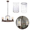 ECUDIS 2 Pack Bubble Glasses Light Shade Cylinder Lamp Shade