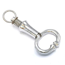 AAProTools Bull Cow Nose Lead Kant Slip Show Eartag Nickle Plated for Calves Small Breeds Quick Release VT-143