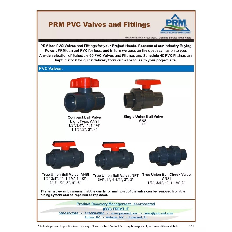 ERA New Sch 80 PVC 1 Inch True Union Ball