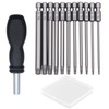 TUAKIMCE 11 PCS 100mm Torx Screwdriver Bits, T6-T40 S2 Steel